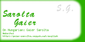 sarolta gaier business card